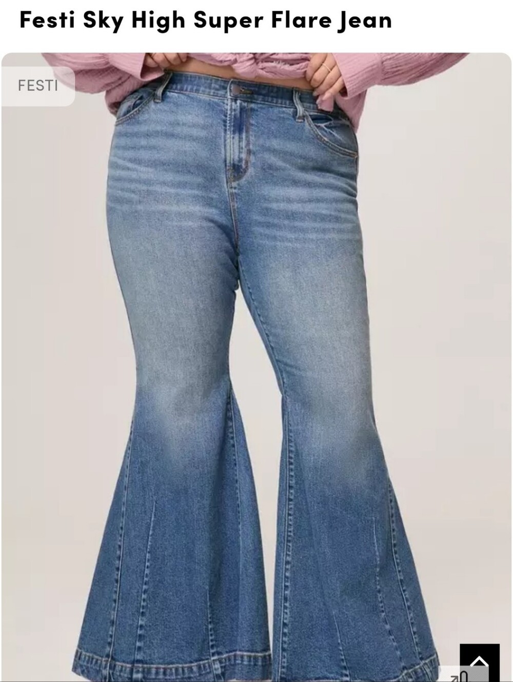 torrid Festi Size 24 Sky High Super Flare Jeans! BNWT! The Perfect Boho Look!